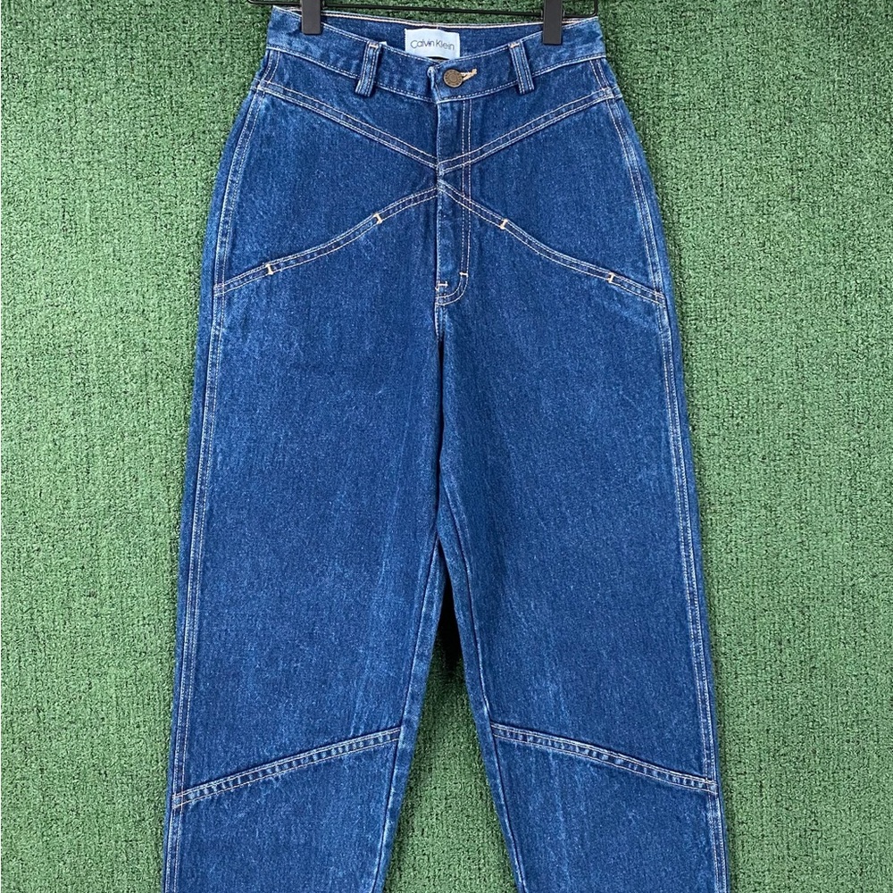 VTG 80's Calvin Klein CK Denim Bareback Jeans Women’s 22” Waist USA Made